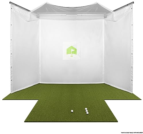 HomeCourse Golf ProScreen 180 Indoor Golf Simulator Retractable Screen Enclosure