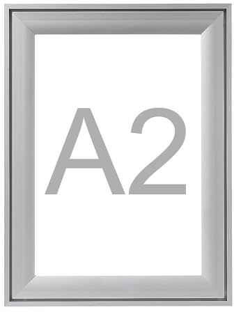 kaiserkraft | Premium-Klapprahmen | Aluminiumprofil | VE 2 Stk | für DIN A2 | HxB 648 x 474 mm