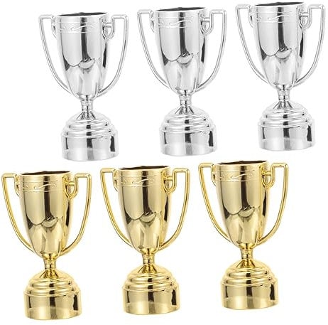 HOMSFOU Miniature Trophies Set Small Trophy Boys and Girls Abs Material Boys and Girls Party Decorations Award and Trophies for Children Trophy Model