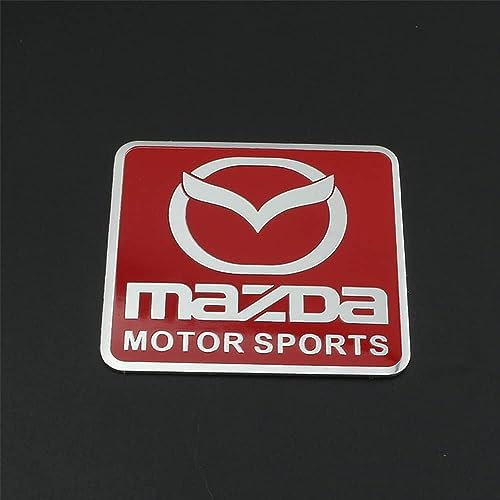 VALBEL Auto Emblem Aufkleber für Mazda AWD 3D, Auto Abzeichen Logo Auto Aufkleber Emblem Abzeichen Buchstaben Aufkleber Abzeichen Aufkleber,A Red