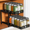 MAYZOLOP Gewürzregal Ausziehbar, 2 Etagen Höhenverstellbar Gewürzregal Schrank Küchen Organizer, Teleskopschublade, Gewurzregalsystem für Küchen Schrank, 19,2cm B x 27,5cm L x 23,2cm H