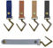 ONEBO 5 Pezzi Ganci In Pelle a S,Gancio a triangolo in metallo in pelle multifunzione,Gancio multifunzione con passante in pelle,per appendere, gancio da campeggio, cucina(5 colori)