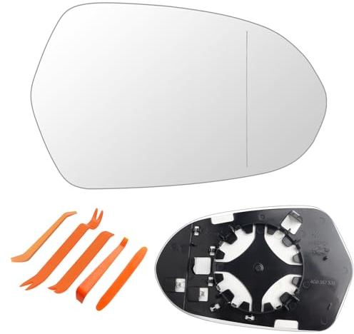 Spiegelglas Ersatz für Audi A6(4G) 2011-2018/A6 Allroad(4G) 2012-2018/A6 Avant(4G) 2011-2018 beheizbar Ersatzspiegelglas Beifahrerseite Außenspiegel Asphärisch Rückspiegelglas Seitenspiegelglas Rechts