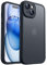 CANSHN Upgrade für iPhone 15 Plus Hülle mit Kameraschutz (TOP Militärschutz) Minimalistische Transluzente Matte Schutzhülle Extrem Haltbarkeit Hülle iPhone 15 Plus Case Stoßfest, Schwarz
