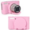 Rieibi SX740 Étui en silicone pour appareil photo Canon Powershot SX740/SX730, coque de protection en silicone compatible avec appareil photo numérique Canon SX730/SX740 HS – Rose