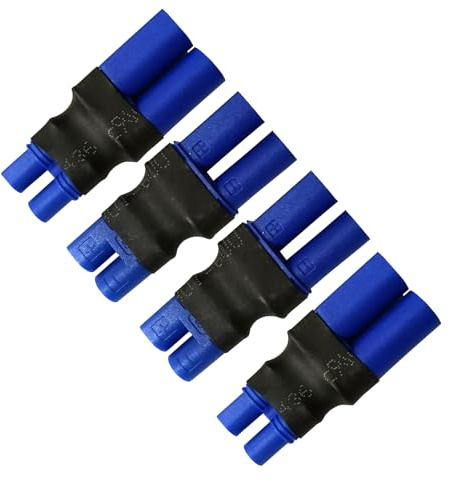 LINSYRC 2 Stücke EC3 Männlich Stecker auf EC5 Buchse Adapter und 2 Stücke EC3 Buchse auf EC5 Männlich Stecker Adapter für RC Modelle