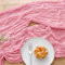 Homaxy Tischläufer Rosa 90 x 300 cm, Modern Boho Tischdeko käsetuch Tischläufer, Musselin Waschbar Tischläufer für Küche Tisch Drinnen Outdoor Hochzeit Party Geburtstag Dekor