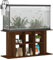 Gecheer Aquariumständer, Aquarium Unterschrank, Aquarium Tisch mit Stauraum, Unterschrank Aquarium, Braun Eichen-Optik 120x40x60 cm Holzwerkstoff