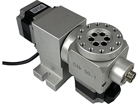 STRAFBRG CNC Maschine A b Rotationsachse Harmonischer Antriebsreduzierer teilen Kopf 4. 5. Achse Nema 23 5 7mm Stepper Motordrehzahlverhältnis 50: 1,Hohe Tragfähigkeit