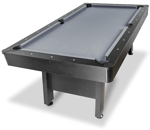 GoSports 7 ft Pool Table with Wood Finish - Billiards Game Room Table for Adults & Family - Accessories Not Included