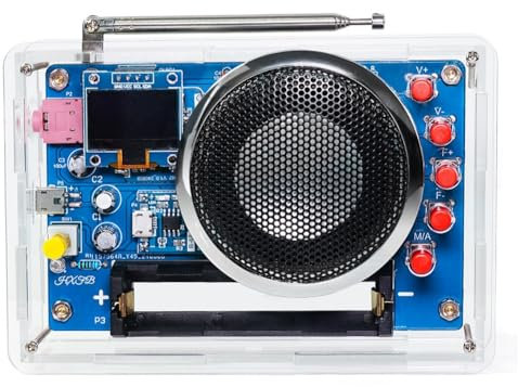 Erpmlyo -077 FM Radio DIY Kit OLED Display Battery Rechargeable Welding Practice Assembly Electronic Production Kit