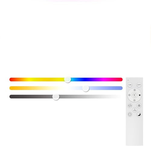 Aphyni LED Deckenlampe mit Planet Ring Design, Fernbedienung 33W 7-Farben RGB Deckenleuchte, IP44 Rund Deckenbeleuchtung, Dimmbar 3000-6500K 4200lm für Schlafzimmer Kinderzimmer Flur Wohnzimmer Bad