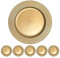 Murago - 6er Set Platzteller ca. 33cm Kunststoff goldfarben - matt Unterteller für Teller Dekoteller Kerzenteller goldene Dekoration für Hochzeit Weihnachten Tischdeko rund