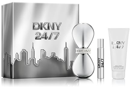 DKNY 24/7 Set de Regalo para Mujer, Eau de Parfum 100 ml + Mini EDP 15 ml + Loción Corporal 100 ml, Perfume Floral Amaderado de Larga Duración