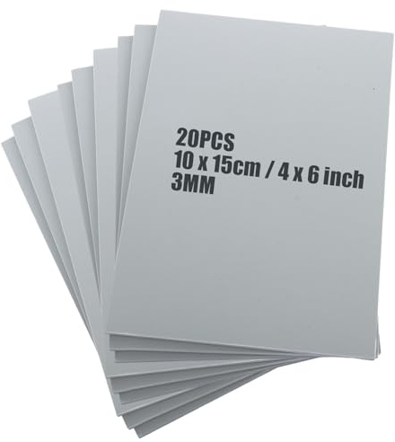 LDXDRU 20 Pack 100 x 150mm Double Sided Soft Lino Polymer Blocks, 3mm Thick