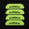 4 PCS Reflective Car Door Warning Stickers, Night Visibility Car Door Open Safety Sign, Prompt Decals, Anti-Collision Protective Strips(Green)