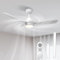 Airwit 106cm Steckflügel Deckenventilator mit Beleuchtung Leise, Weiß Deckenventilator mit Licht und Fernbedienung, Dimmbar Lampe mit Ventilator für Schlafzimmer, Wohnzimmer, Schnellmontage