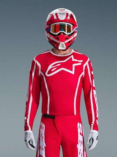 Alpinestars MX Jersey Fluid Rot Gr. M | Stretch-Einsätze
