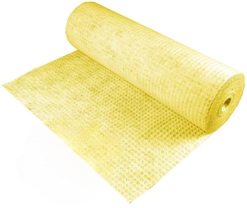 PRO+MAT Rouleau de tapis anti-fissures pour sols carrelés Double polaire sans colle Compatible chauffage au sol Rouleau 100 % recyclé 5 m²