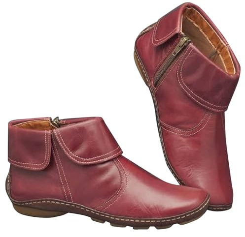Generisch Herbststiefelette Damen Bequem OrthopädischeFreizeitschuhe Mode rutschfest Walkingschuhe Leicht Breite Fuße Wasserdicht Turnschuhe Freizeit Cushion Damenschuhe Schlüpfschuhe für Damen