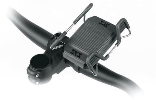 SKS GERMANY SMARTGRAB 360 Handyhalterung (Smartphone-Halter für den Lenker, automatische Klemmung durch Scherentechnik, 360° drehbar für Hoch- und Querformat, 20,5–35 mm Durchmesser, Made in Germany)