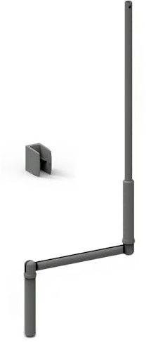 Manivelle gris anthracite de volet roulant 1500 mm Ø 12 mm