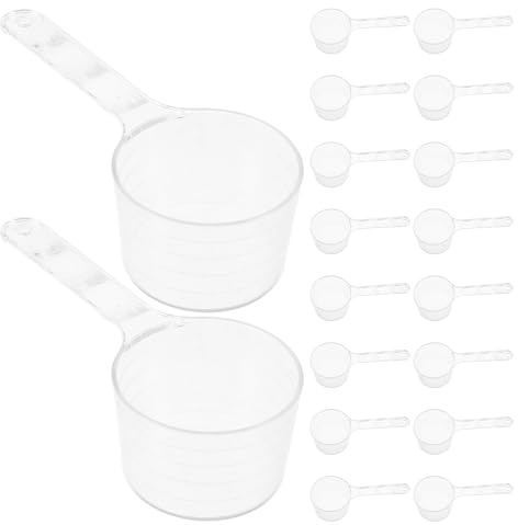 Veemoon 20pcs Plastic Measuring Cups Spoon for DIY Facial Mask Clay Mask Baking and Skincare Spoon for Accurate Measurement