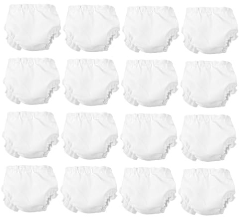 ZUNOXAZ 24 Stück Puppenhöschen Einfarbige Unterwäsche für 10 Zoll Puppen Weiches Stoffmaterial Kompakt Faltbar Zubehör für Puppenkleidung und Cosplay