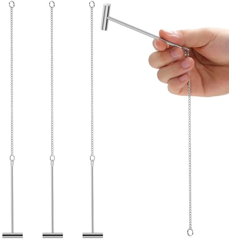 HOOWIFFY 4pcs Fire Safety Hammer Break Glass Striker Multifunctional Iron Tool with Secure Grip Silver for Emergency Fire Safety Situations