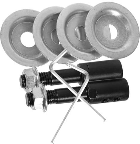 Abaodam Adaptador de Rueda de Pulido y Eje de Extensión para Amoladora de Banco, 2 Juegos Varillas de Esmerilado, Accesorios para Esmeril y Bricolaje Profesional