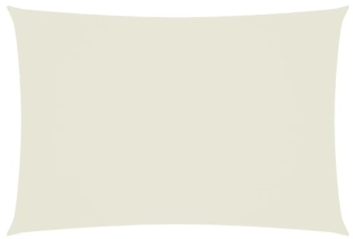 Fecpoo Sonnensegel 2,5 x 4,5 m rechteckig Creme – UV-beständig & regendicht, Oxford-Gewebe mit PU-Beschichtung, ideal für Outdoor-Bereiche