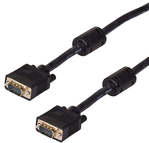 Akyga AK AV VGA with Ferritfilter 09 VGA Monitor Connection Cable, 2 x 15 m Black