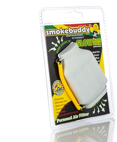 smokebuddy Personal Air Filter, Glow White in Dark