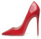GENSHUO - Scarpe décolleté da Donna, con Tacco Alto a Spillo, Stile Sexy, Slip on, da Festa,Rosso, Taglia 41 EU(11 US)
