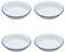 4 Falcon Enamel Round Rice Pasta Plate 18CM Baking Pies Tarts Kitchen Camping Home Restaurants