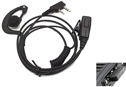 RIC-00099 MICRO-AURICOLARE CON SUPPORTO CAVO SPIRALATO PER KENWOOD/WOUXUN/POLMAR/BAOFEN