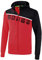Erima Herren 5-C Trainingsjacke mit Kapuze, rot/schwarz/weiß, S