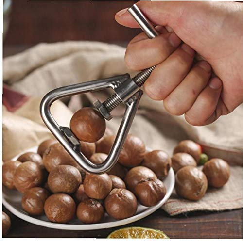 Angoter Manuelle Macadamia-Nuss-Öffner-Nuss-Maschine Walnuss Nussknacker Nuss Sheller Werkzeug Macadamia Nut Öffnungsküchenzubehör