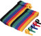 Lot de 100 attaches de câble réutilisables et réglables - Multicolore - 15,2 x 20,3 cm