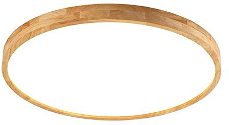BEHWU LED Deckenleuchte Hölzerne Lampe Rundes Licht Deckenleuchte aus Holz Innenbeleuchtung Ultradünne 5CM Wohnzimmer Schlafzimmer Esszimmer Licht Weißlicht 6000K Φ70CM 64W 5760LM