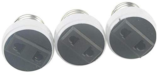 AMOYER E27 Conector de Accesorios del Accesorio de iluminación del Bulbo del sostenedor del Adaptador de Enchufe de US/Tornillo ABS Bombilla de la lámpara zócalo de la Base