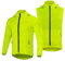 Dooy Men's Cycling Jacket Removable High Visibility Biking Windbreaker(Yellow, 3XL)