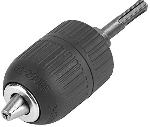 Mesee 2-13mm Capacity Keyless Drill Chuck 1/2-20UNF Thread Heavy Duty Impact Drill Chuck Converter Quick Release Conversion Tool with SDS Plus Adaptor