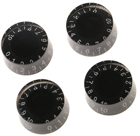 4 Volume Control Knöpfe Tuning Dial Tasten Schwarz für LP Electric