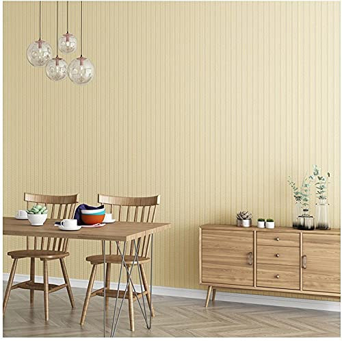 ZZDXL Tapeten Hellgelb Tapete Vliestapete 10 M X 0,53 M,3D Tapete Für Schlafzimmer Wohnzimmer Oder Küche,Modern Klassisch Elegance Tapete Kinderzimmer,Wandtapete Jungen Mädchen