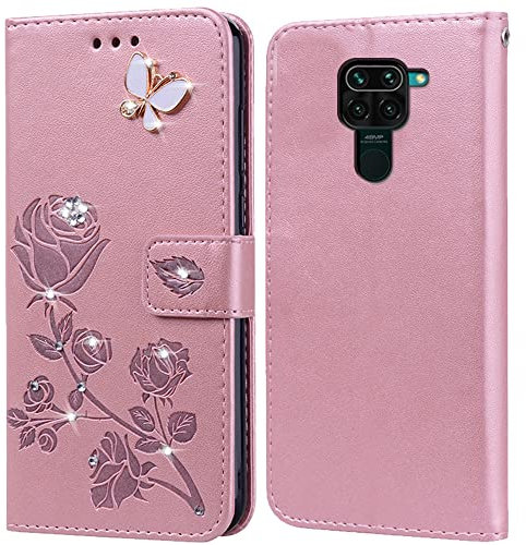 Cover per Xiaomi Redmi Note 9 Custodia,Carta Fessura, Supporto Stand,Silicone TPU,Flip Protettiva Case per Redmi Note 9(6.53)