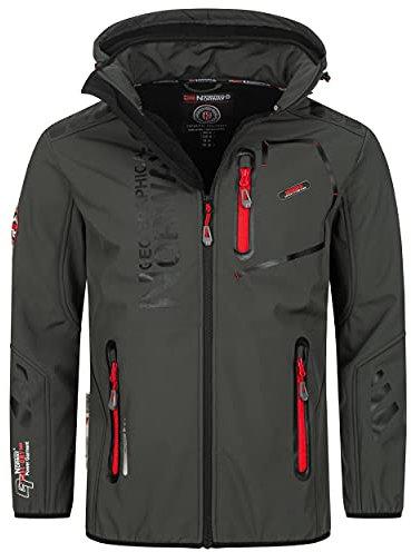 Geographical Norway Vantaa - Veste softshell d'extérieur - Imperméable et respirante, coupe-vent - Pour homme, Gris 02., S