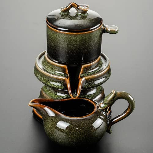 XIALON Lazy Kung Fu Teeset Home Wohnzimmer Rotierende Steinmühle Automatische Teekanne Teetasse