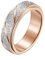 PAURO Femmes Stainless Steel 6MM Rose Gold Silver Flag Lucky Spinner Worry Ring Band Size 62