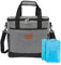 Jiubiaz 15L Kühltasche faltbar, Kühlkorb mit Kühlakku Picknicktasche Isoliertasche Thermotasche Picknicktasche für Lebensmitteltransport, Grau